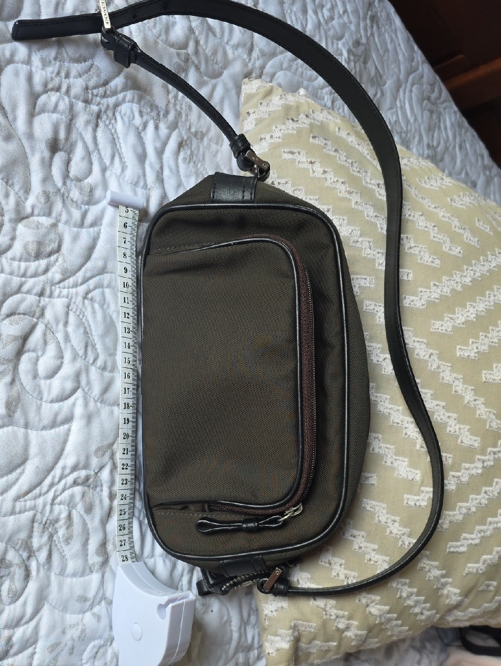 Coach Olive Green and Dark Brown Belt Bag